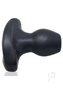 Oxballs Morphhole 1 Gaper Anal Plug Small Black Ice - black silicone plug with ergonomic design for comfort and exploration.