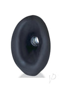 Oxballs Morphhole 1 Gaper Anal Plug Small Black Ice showcasing its soft and stretchy design in Black Ice finish.