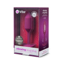 b-Vibe Vibrating Snug Anal Plug 2 Weighted Silicone Rose packaging with a sleek design and clear description.