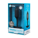 b-Vibe Vibrating Snug Anal Plug 2 Weighted Silicone Black packaging with product details and features