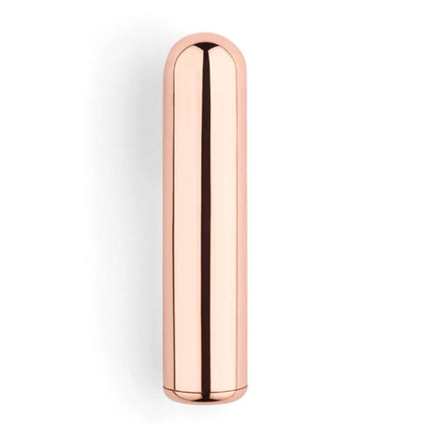 Le Wand Chrome Bullet Rechargeable Vibrator Rose Gold, sleek design, compact and powerful stimulation.
