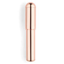 Le Wand Chrome Grand Bullet Rechargeable Vibrator Rose Gold shown in sleek metallic design.