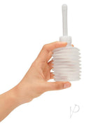 CleanScene Anal Douche Set Classic Flared Base Red handheld device with flared nozzle for safe use.