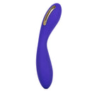 Impulse Intimate E-stimulator Wand in purple with gold accents, designed for electro-stimulation and vibration pleasure.