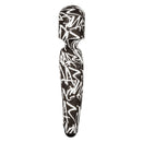 Hype 8.25 Inch Silicone Waterproof Massager Black with graffiti design, perfect for soothing muscle relief and shower use.