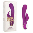 Jack Rabbit Signature Silicone Thumping Rabbit Vibrator in purple with box, featuring dual stimulation and 7 functions.