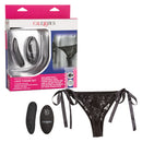 CalExotics Remote Control Lace Thong Vibrating Set featuring adjustable lace thong and wireless remote.