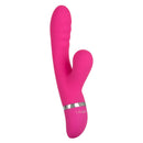 Foreplay Frenzy Pucker Suction Rabbit Vibrator in a vibrant pink color, showcasing its dual stimulation features.