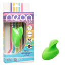 Neon Vibes The Ecstasy Vibe Clitoral Vibrator Green in packaging, compact silicone massager with 10 vibration functions.