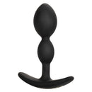 Boundless 2X Teardrop Silicone Anal Plug Black for streamlined pleasure and backdoor play.