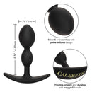 Boundless 2X Teardrop Silicone Anal Plug Black featuring a smooth, flexible design and easy pull handle.