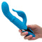 Enchanted Beaded Power G Rabbit Vibrator Blue in hand, showcasing unique design and features for pleasure.