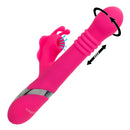 Enchanted Kissing Butterfly Vibrator Pink featuring thrusting beads and a sucking stimulator for ultimate pleasure.