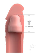 Fantasy X-Tensions Elite 7 Inch Penis Sleeve Vanilla with 1 inch extensor detail.