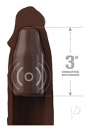 Fantasy X-Tensions Elite Vibrating 9 Inch Sleeve Chocolate with 3 inch vibrating extender for enhanced pleasure.