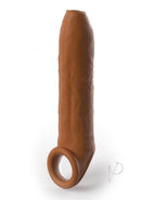 Fantasy X-Tension Elite 7 Inch Uncut Penis Sleeve Caramel, realistic silicone sleeve for added length and girth.