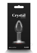 Crystal Desires Red Heart Glass Anal Plugs Small packaging showcasing the elegant glass anal plug design.