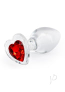 Crystal Desires Red Heart Glass Anal Plugs Medium - Image 2