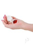 Crystal Desires Red Heart Glass Anal Plugs Medium - Image 3