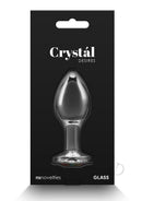 Crystal Desires Rainbow Gem Glass Anal Plugs Medium packaging showcasing elegant glass design.