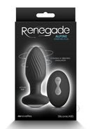 Renegade Alpine Silicone Anal Plug with Remote Control packaging showcasing gyrating motion and wireless convenience.