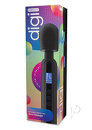 Bodywand Digi Rechargeable Silicone Wand Massager Black in packaging with digital display.