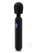Bodywand Digi Rechargeable Silicone Wand Massager Black with digital display and smooth silicone head.