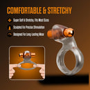 Stay Hard Clitoral Stimulating Cock Ring Set with Spiked Sleeve features a super soft and stretchy design for comfort.