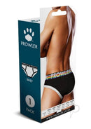 Prowler Black Oversized Paw Brief Black Rainbow Medium packaging with colorful waistband and brief design.