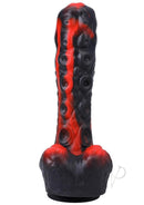 Fort Troff Tendril Thruster Silicone Mini Machine Dildo Red featuring textured head and cushioned design.