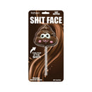 Shit Face Chocolate Flavored Poop Pop novelty lollipop with chocolate flavor in playful poop shape.