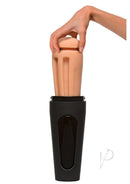 Main Squeeze @Ms_Puiyi Ultraskyn Pussy Masturbator in use with hand holding the cap.