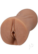 Signature Strokers Ms Puiyi Pocket Pussy Masturbator Vanilla realistic design with textured interior.