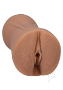 Signature Strokers Ms Puiyi Pocket Pussy Masturbator Vanilla close-up view showing realistic texture and design.