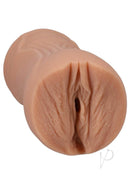 Skye Blue Signature Stroker in beige, handcrafted from ULTRASKYN with a lifelike textured interior for enhanced pleasure.