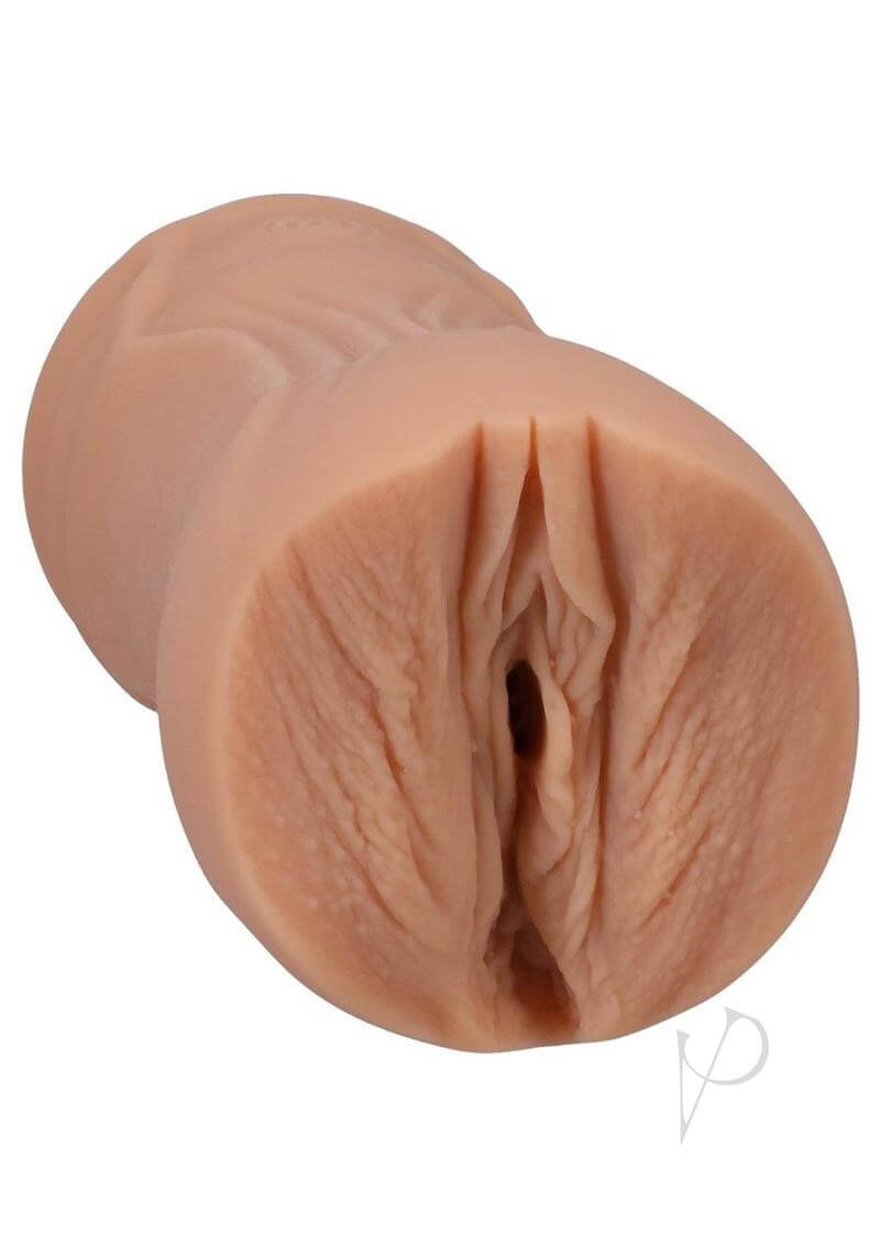 Skye Blue Signature Stroker in beige, handcrafted from ULTRASKYN with a lifelike textured interior for enhanced pleasure.
