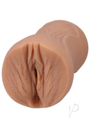 Skye Blue Signature Stroker in beige, handcrafted ULTRASKYN with lifelike texture and realistic feel.