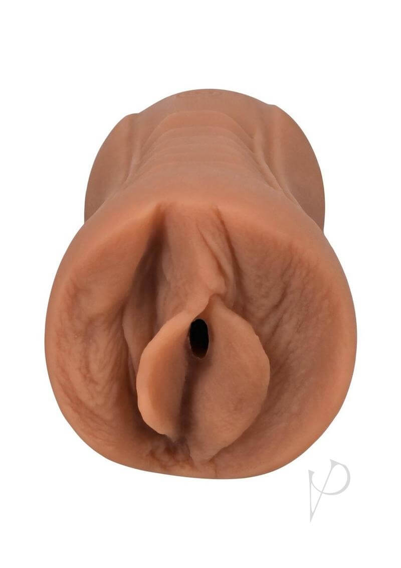 Aidra Fox Signature Stroker in tan, crafted from ULTRASKYN with realistic details and a textured interior for enhanced pleasure.