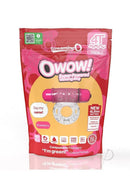 Screaming O 4T O Wow Vibrating Ring Strawberry packaging featuring vibrant design and product details.