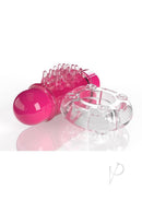 Screaming O 4T O Wow Vibrating Ring Strawberry featuring a pink design for enhanced couple's stimulation.