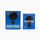 Sense Endurance Benzocaine Delay Wipes 6 Pack featuring individual wipe and packaging.