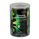 One Glowing Pleasures Condoms 100 Count Bowl packaging featuring glow-in-the-dark condoms.