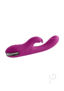 Playboy Thumper Rechargeable Silicone Rabbit Vibrator Purple designed for clitoral and G-spot stimulation.