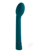 Playboy On The Spot Silicone G-Spot Vibrator Teal in a sleek teal design, featuring an oval head for precise stimulation.