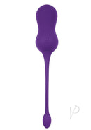 Playboy Double Time Silicone Vibrating Kegel Balls Purple for enhanced pelvic floor training and pleasure.
