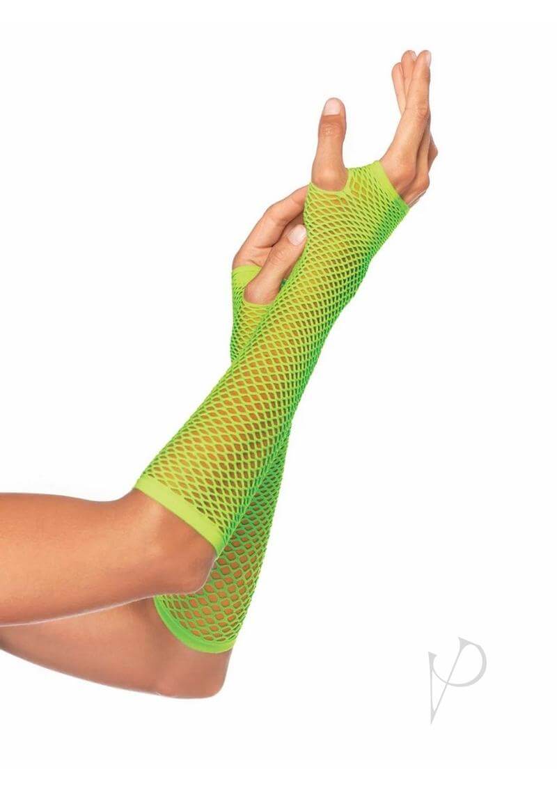 Triangle Net Fingerless Gloves Os Grn-0