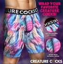 Creature Cocks Underwear Mystique X LARGE featuring vibrant fur pattern and unicorn horn detail.