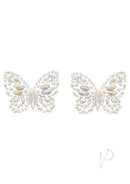 Leg Avenue Chrysallis Glow in the Dark Nipple Jewels Clear featuring butterfly-inspired design with shimmering accents.