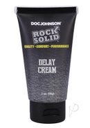 Rock Solid Delay Cream Comfort Performance 2 Oz tube for enhanced pleasure and performance in the bedroom.