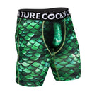 Creature Cocks Underwear Cockness Monster Medium with green scales design and dragon-inspired detail.